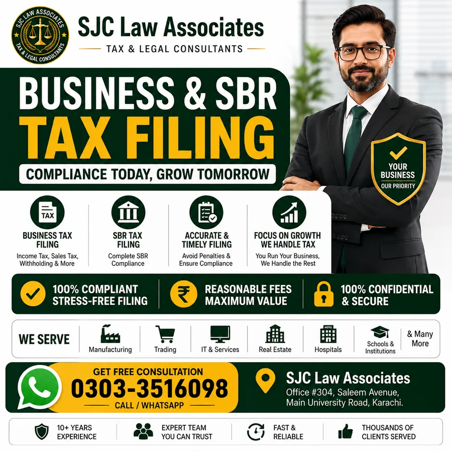 Business and SRB tax filing services by SJC Law Associates